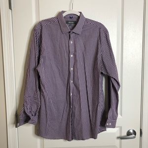 Kenneth Cole Reaction Slim Fit Gingham Dress Shirt